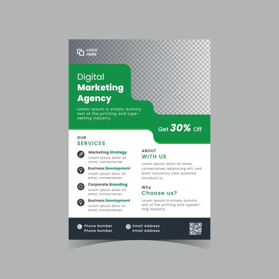 Corporate flyer template Design vector
