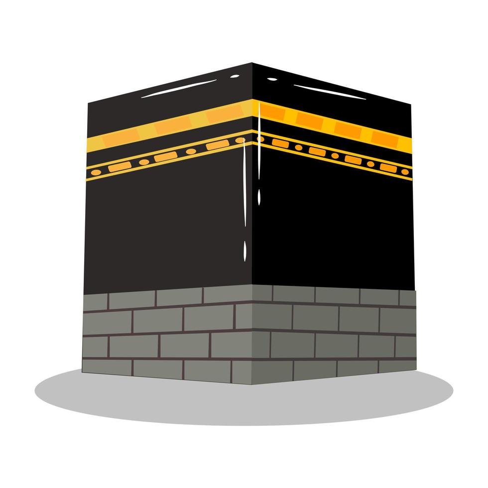 Kaaba Islamic place of holy worship vector