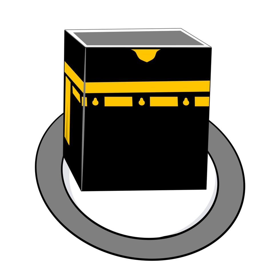 Kaaba Islamic place of holy worship vector