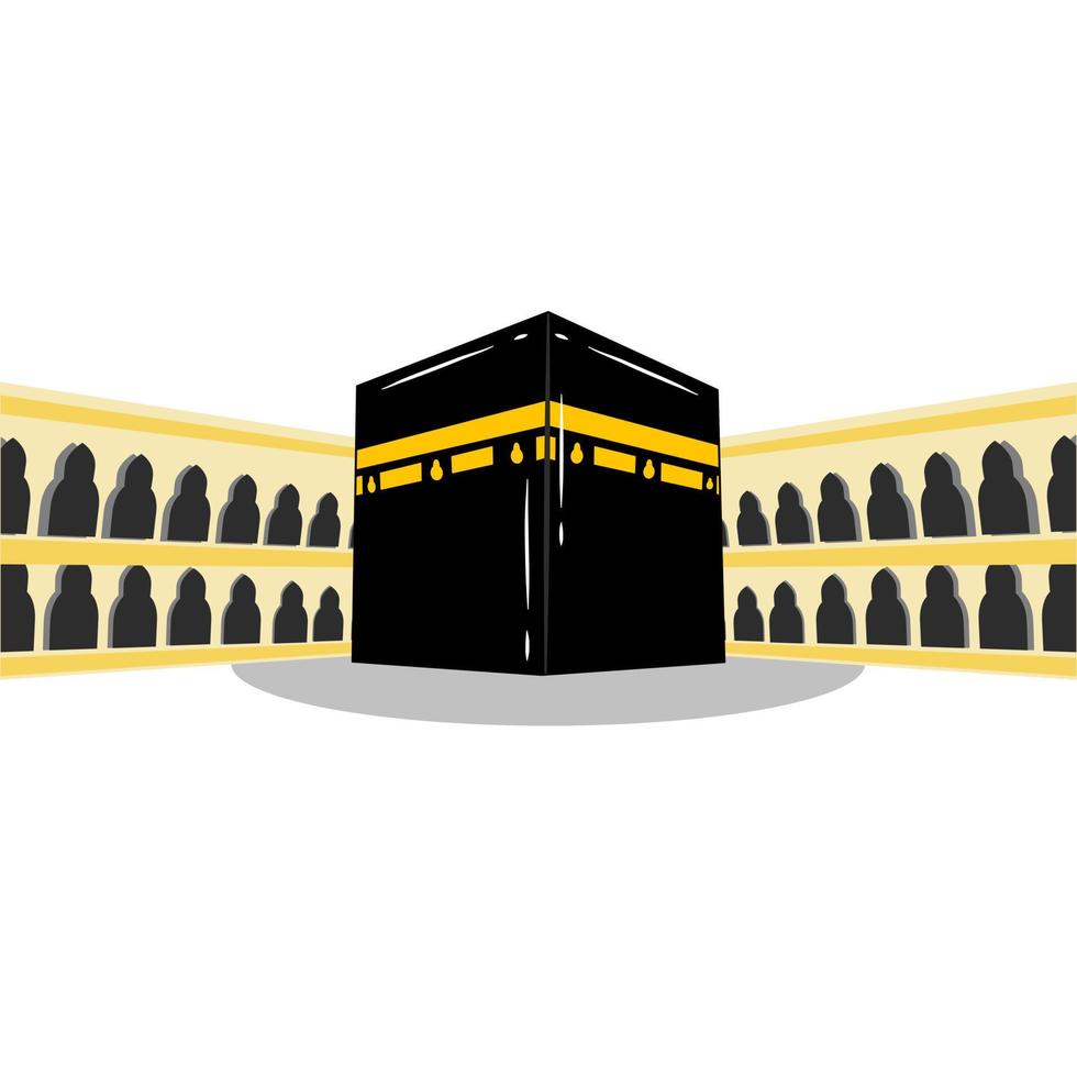 Kaaba Islamic place of holy worship vector