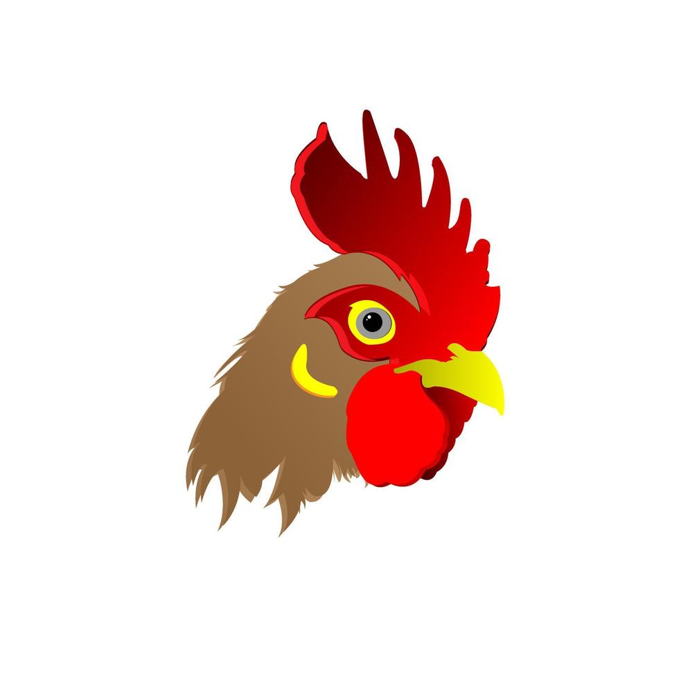 logotipo de cabeza de pollo vector