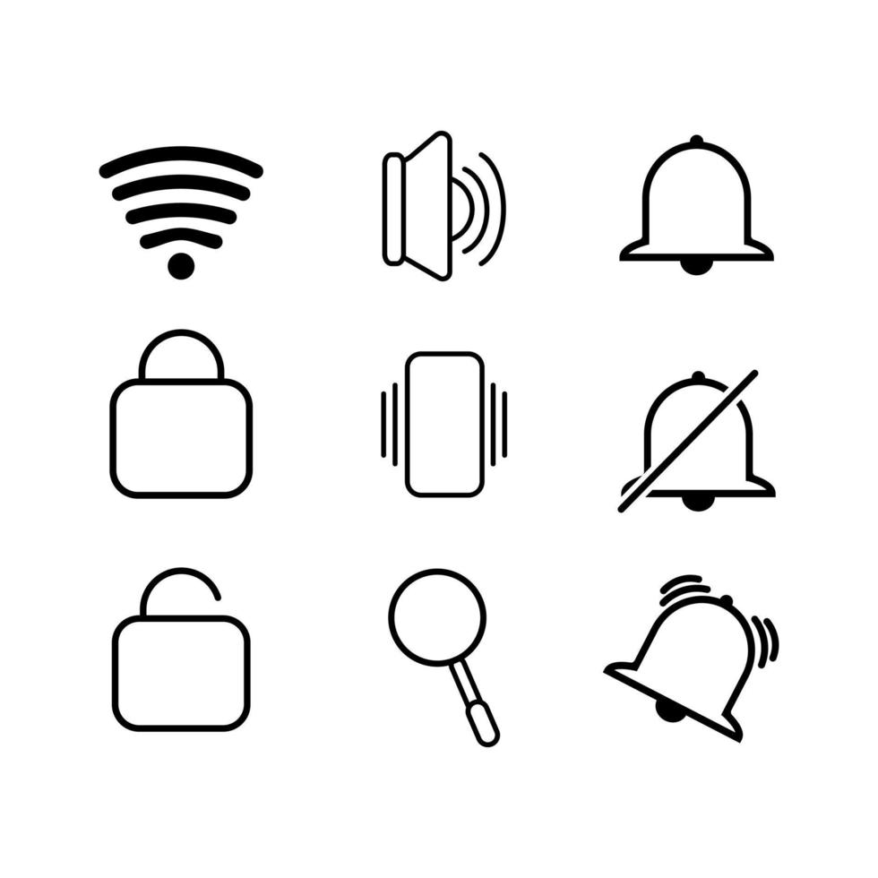 set of userinterface icon vector