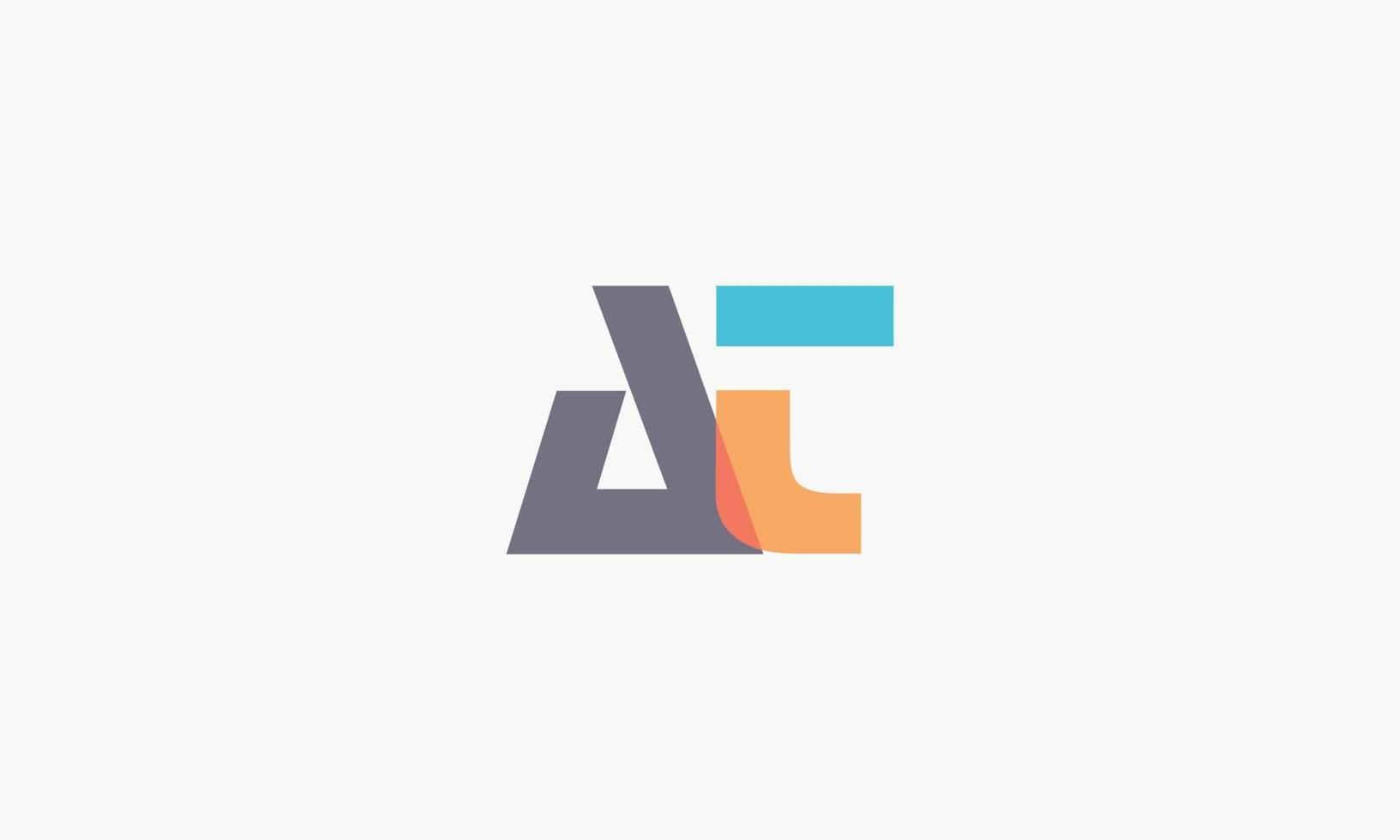 Alphabet letters Initials Monogram logo AT, TA, T and A vector