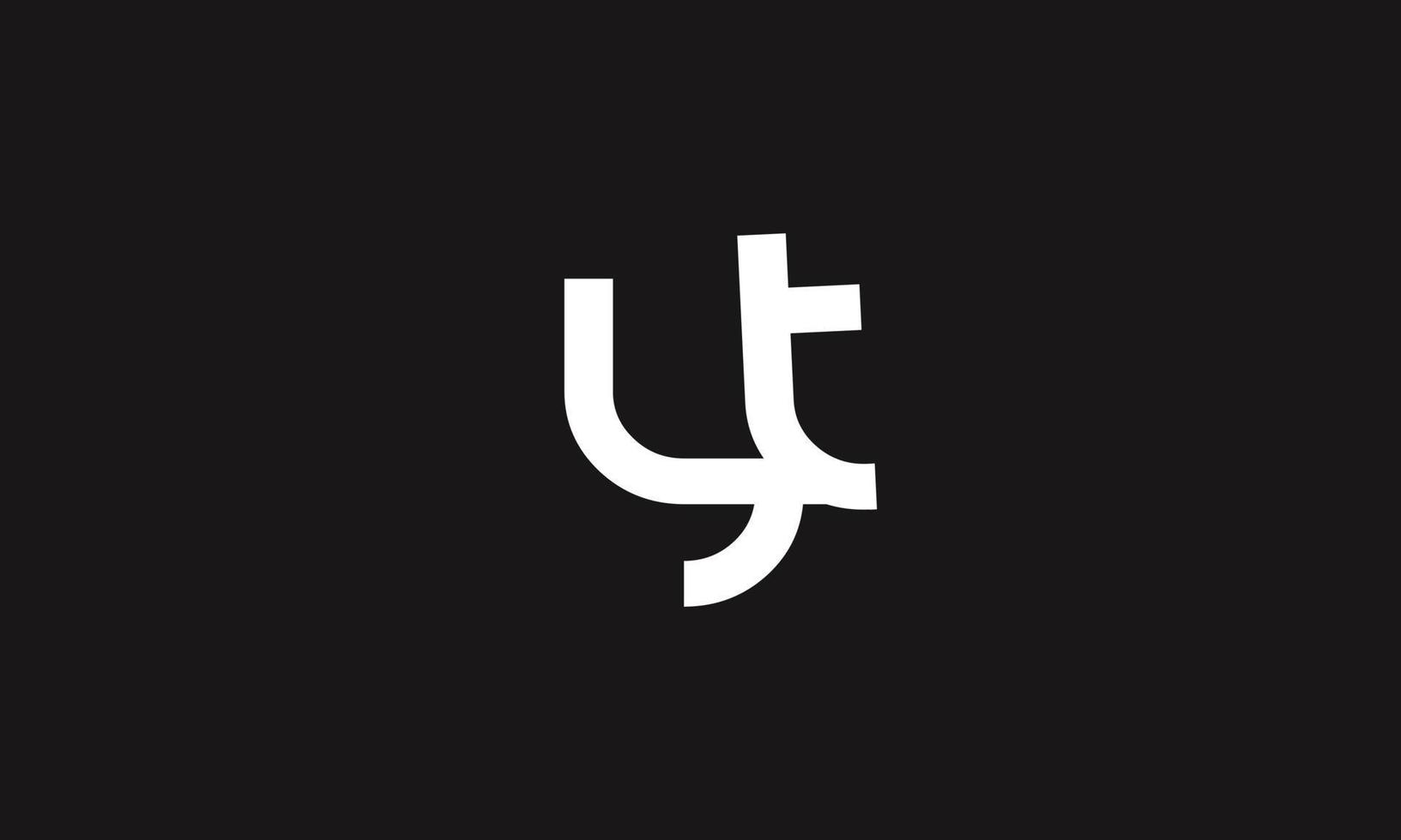 alfabeto letras iniciales monograma logo yt, ty, y y t vector