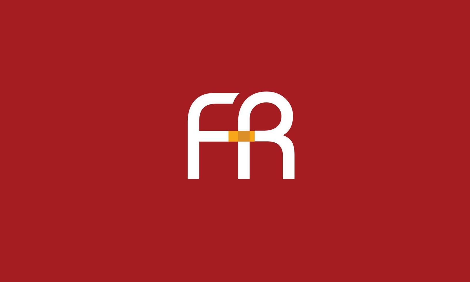 alfabeto letras iniciales monograma logo rf, fr, f y r vector
