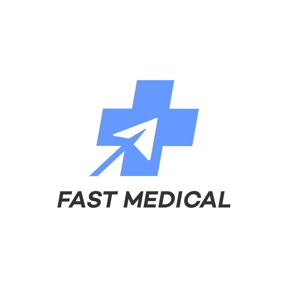 Quick Medical Logo Design Template illustration vector