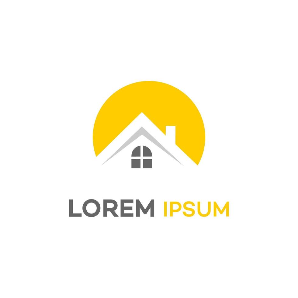home logo simple design housing and interior property industry template idea vector