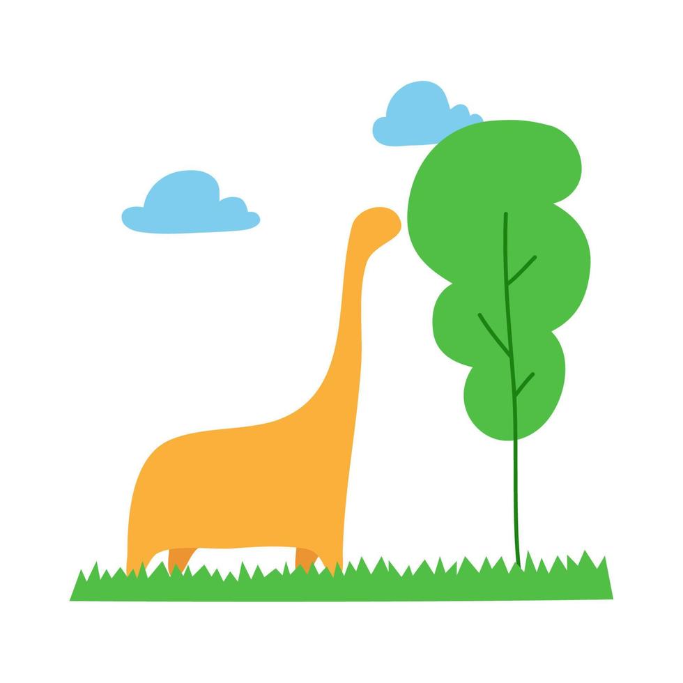 linda planta que come dinosaurios. personaje animado vector