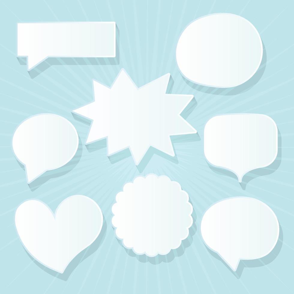 Comic speech bubble template layout design vector