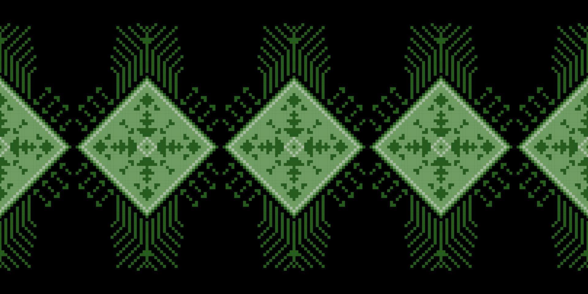 Seamless inspired embroidery pattern, Vector horizontal seam fabric ornamentals design for fashion clothes, fabric, textile, decoration background.