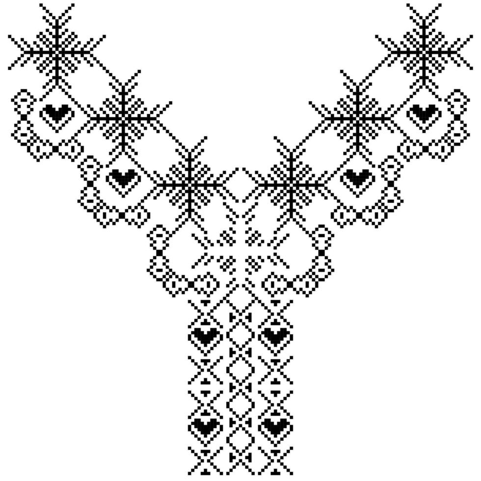 Vector neck ornamentals clothing design, Square shape pattern for fashion clothes, fabric, textile, decoration other.