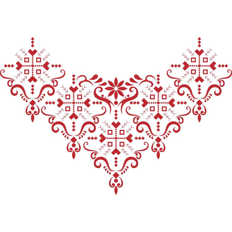 Vector neck ornamentals clothing design, Square shape pattern for fashion clothes, fabric, textile, decoration other.