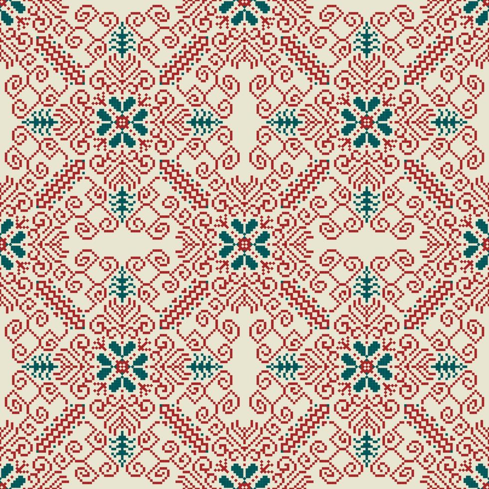 Seamless square ethnic pattern, Vector embroidery inspired design for fashion clothes, textile, fabric, decoration background.