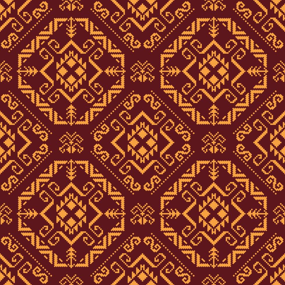 Seamless square ethnic pattern, Vector embroidery inspired design for fashion clothes, textile, fabric, decoration background.