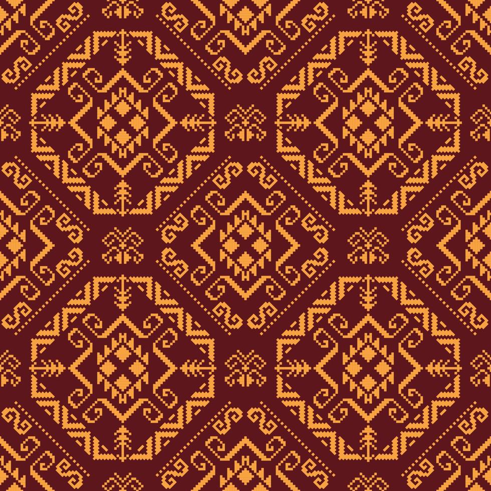 Seamless square ethnic pattern, Vector embroidery inspired design for fashion clothes, textile, fabric, decoration background.