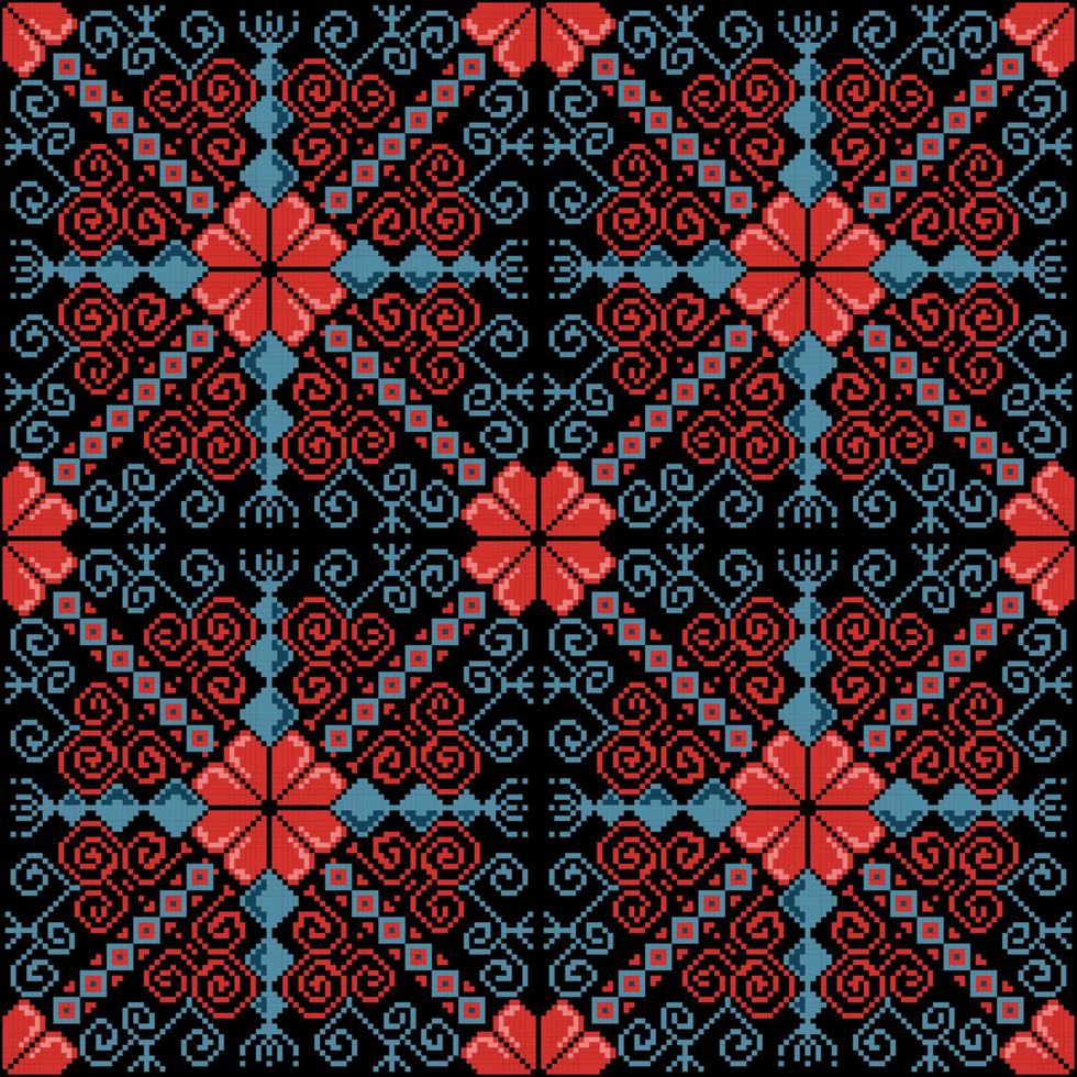 Seamless square ethnic pattern, Vector embroidery inspired design for fashion clothes, textile, fabric, decoration background.