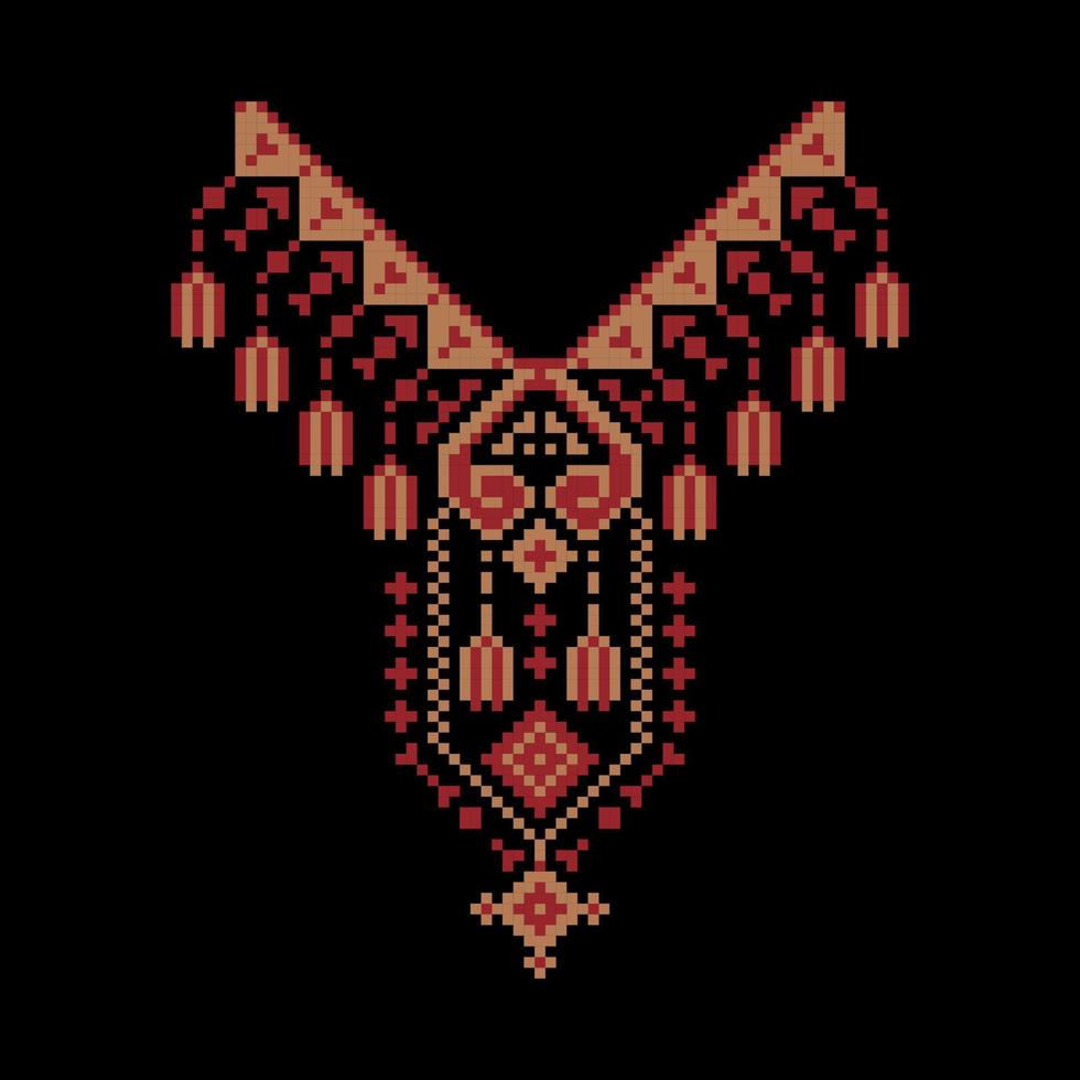 Vector neck ornamentals clothing design, Square shape pattern for fashion clothes, fabric, textile, decoration other.