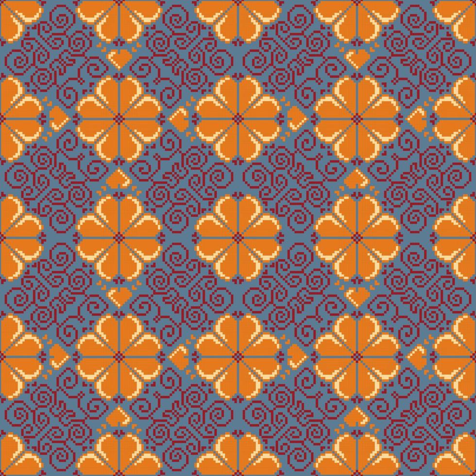 Seamless square ethnic pattern, Vector embroidery inspired design for fashion clothes, textile, fabric, decoration background.