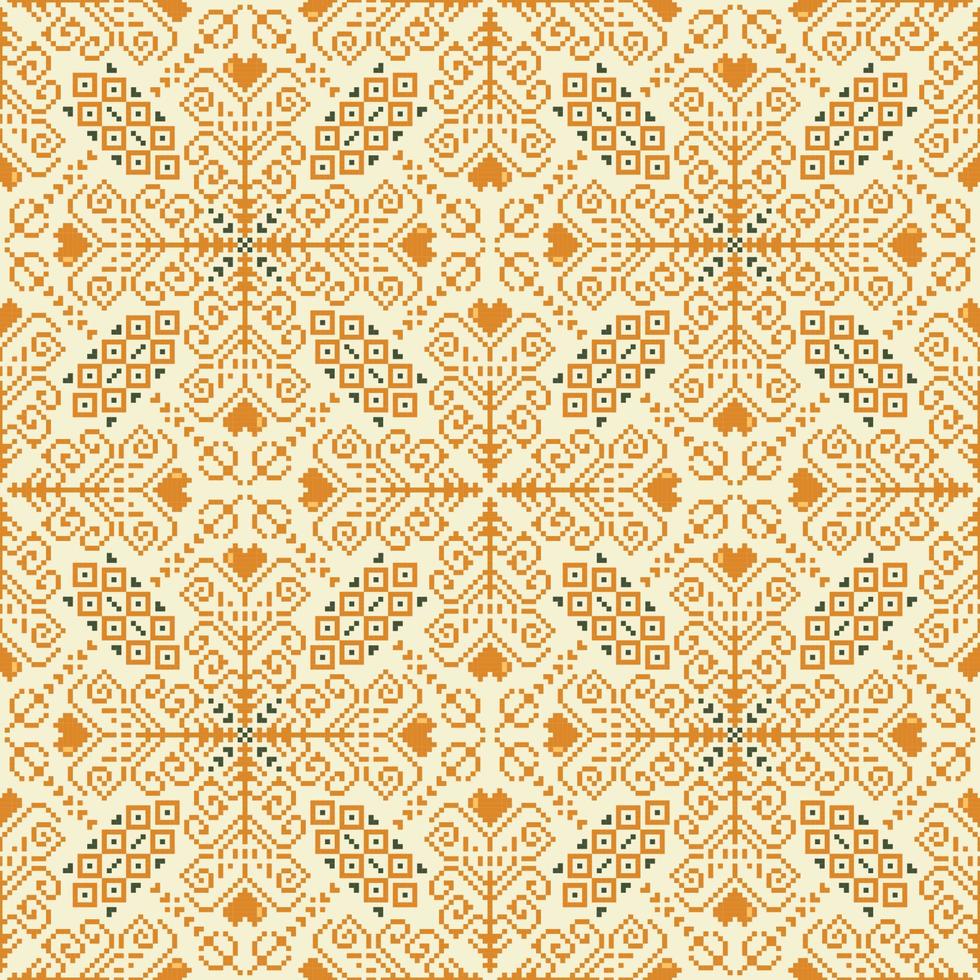 Seamless square ethnic pattern, Vector embroidery inspired design for fashion clothes, textile, fabric, decoration background.