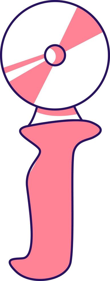 Pizza knife semi flat color vector element