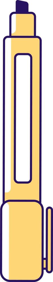 Mechanical pencil semi flat color vector element