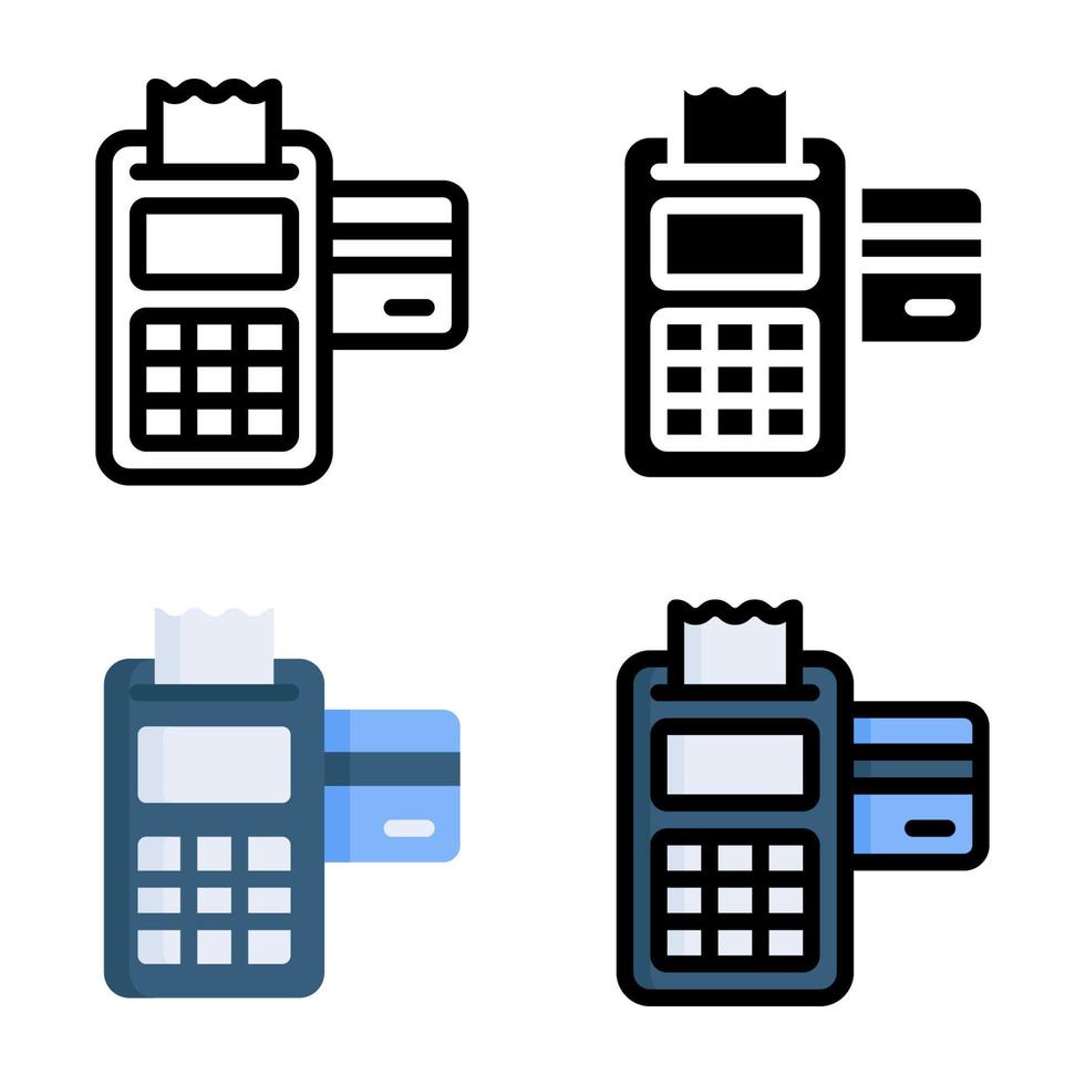 Payment Terminal Icon Style Collection vector