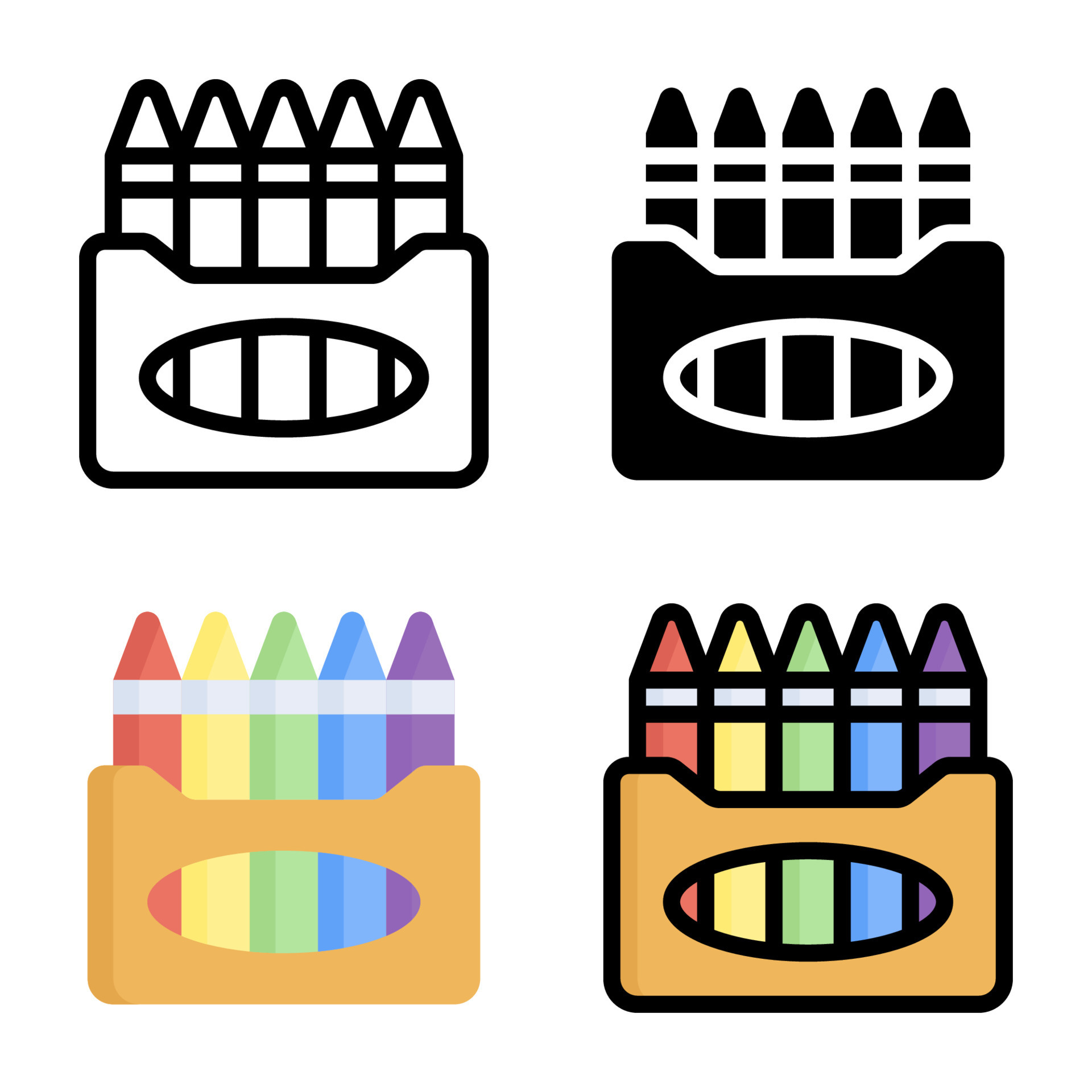 Crayon Icon Style Collection 7795028 Vector Art at Vecteezy