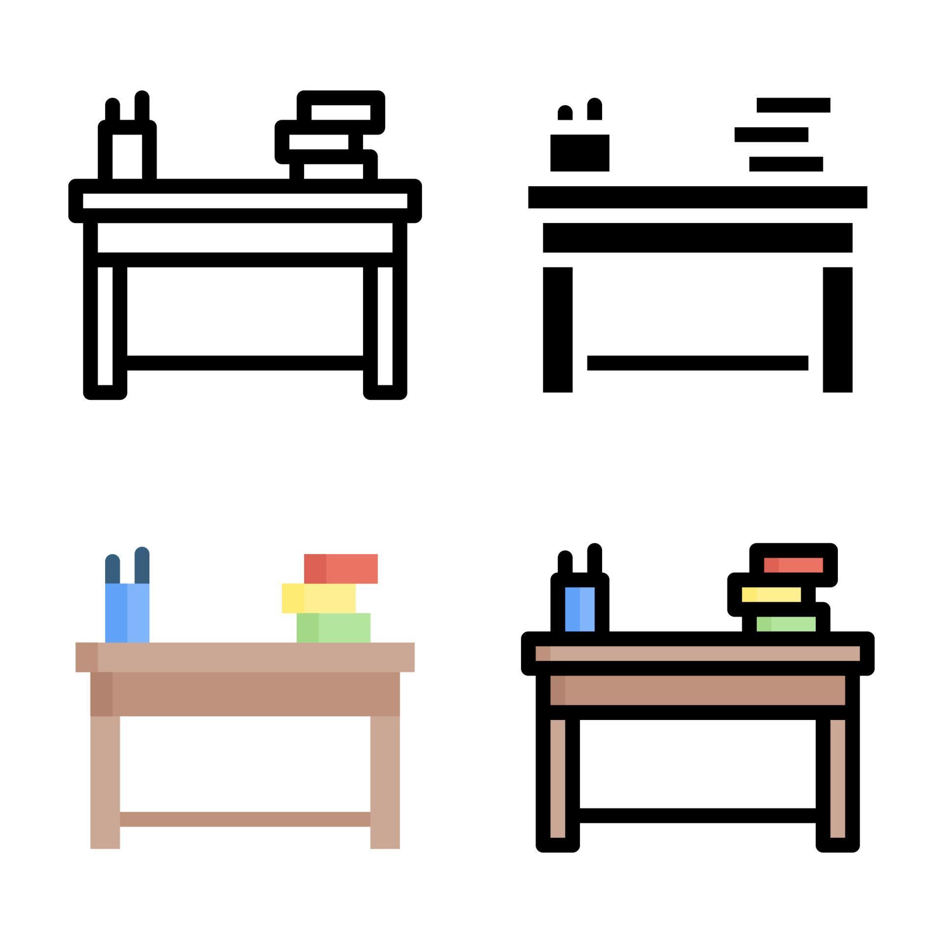 School Table Icon Style Collection 7795043 Vector Art at Vecteezy