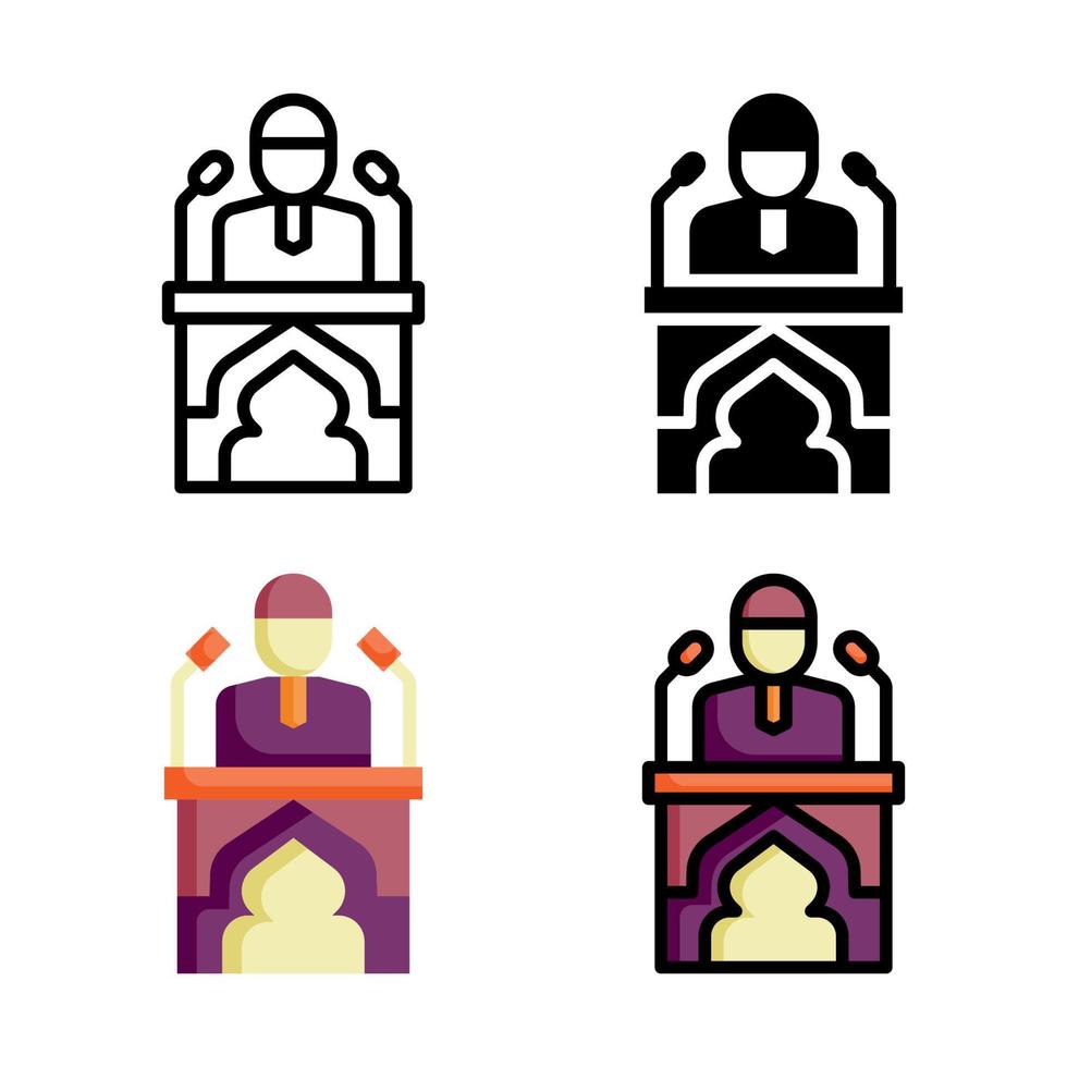 Sermon Icon Style Collection vector