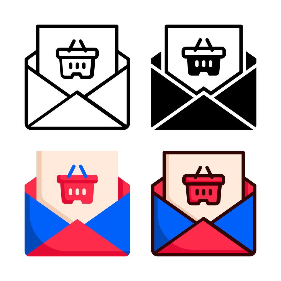 Email Icon Style Collection vector