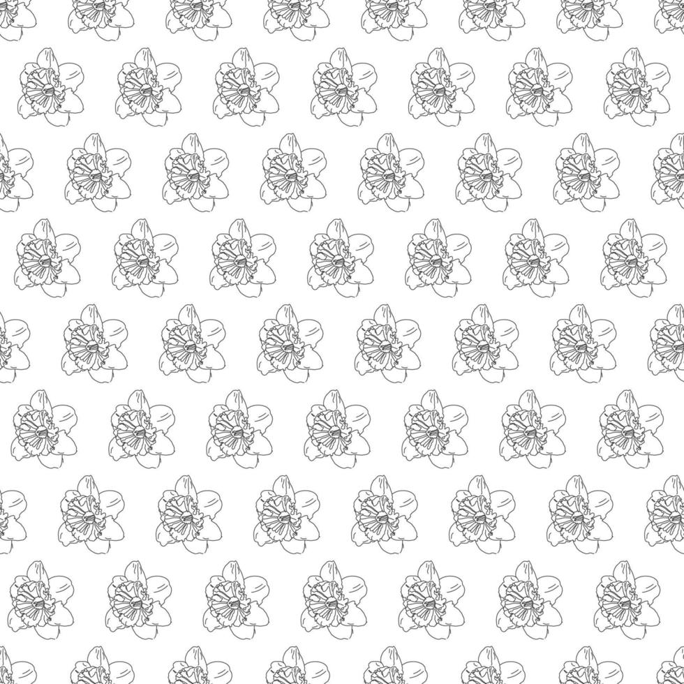 fondo floral de época. patrón de vector transparente para estampados de diseño y moda. patrón de flores de contorno con flores pequeñas. estilo tonto. vector de acciones