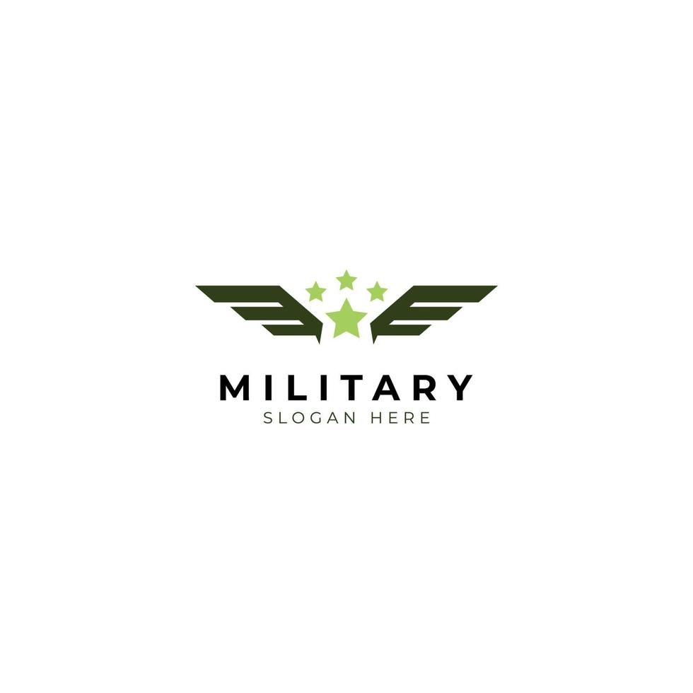 plantilla de logotipo de insignia de emblema militar del ejército vector