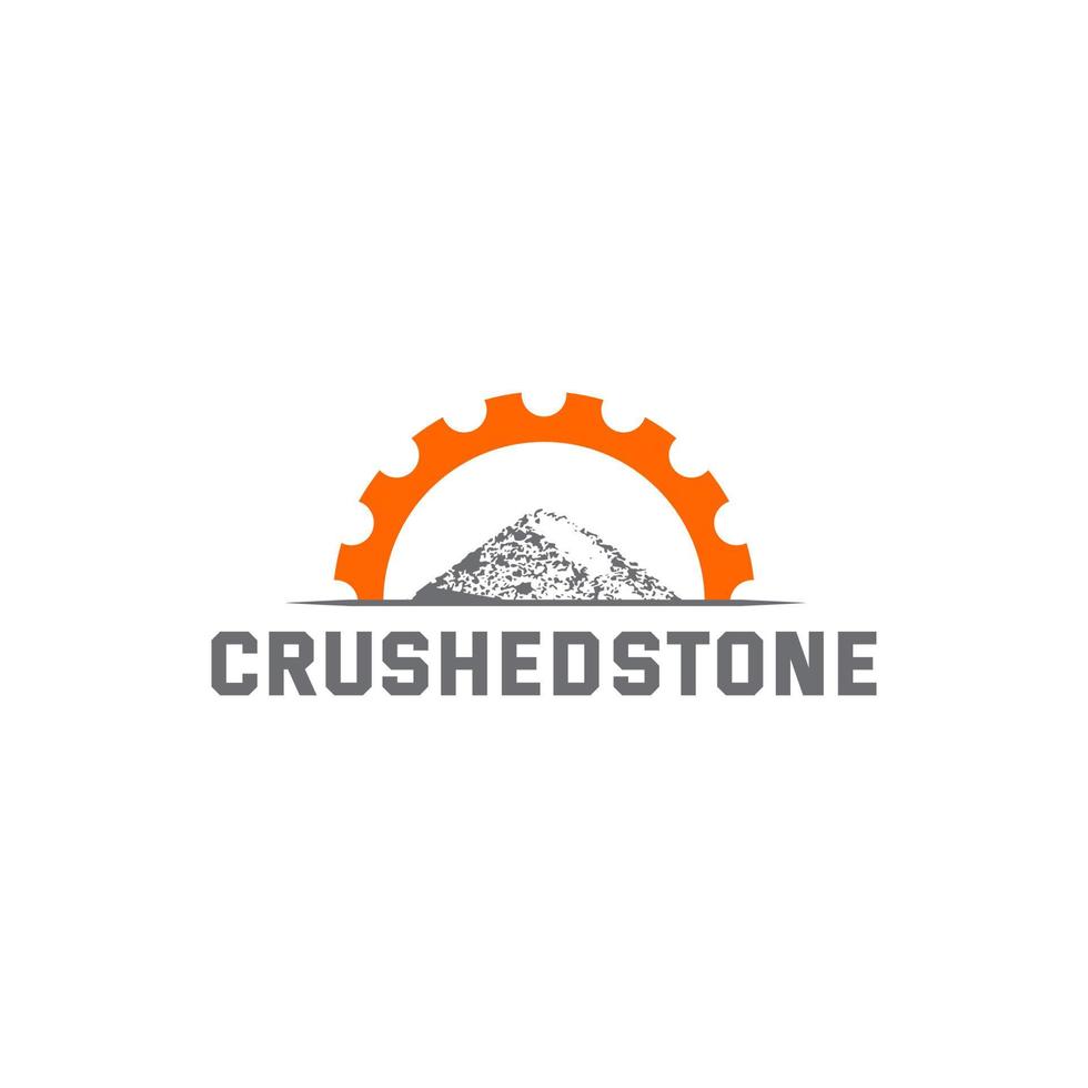Crusher Stone industry logo vector