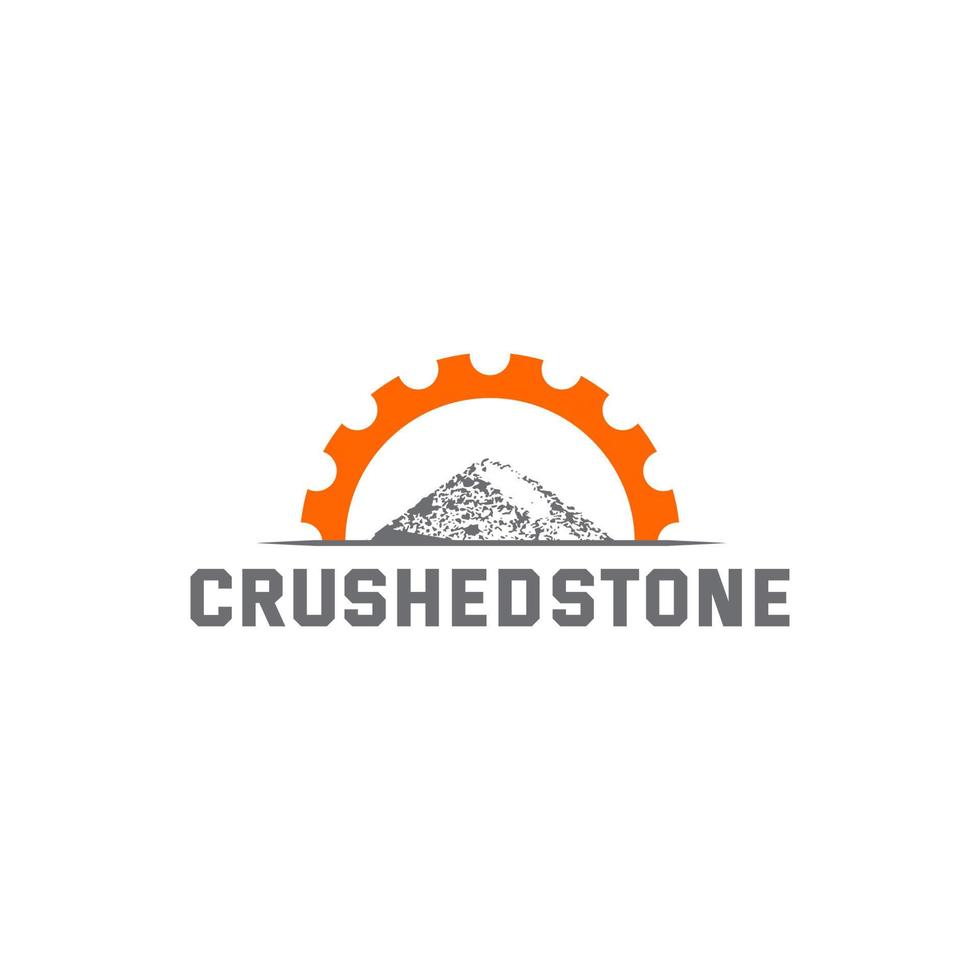 Crusher Stone industry logo vector