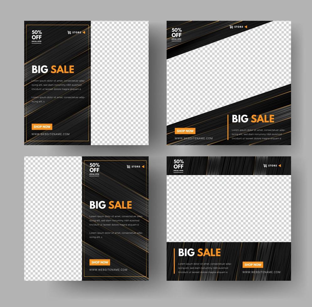 elegant social media banner template premium template vector
