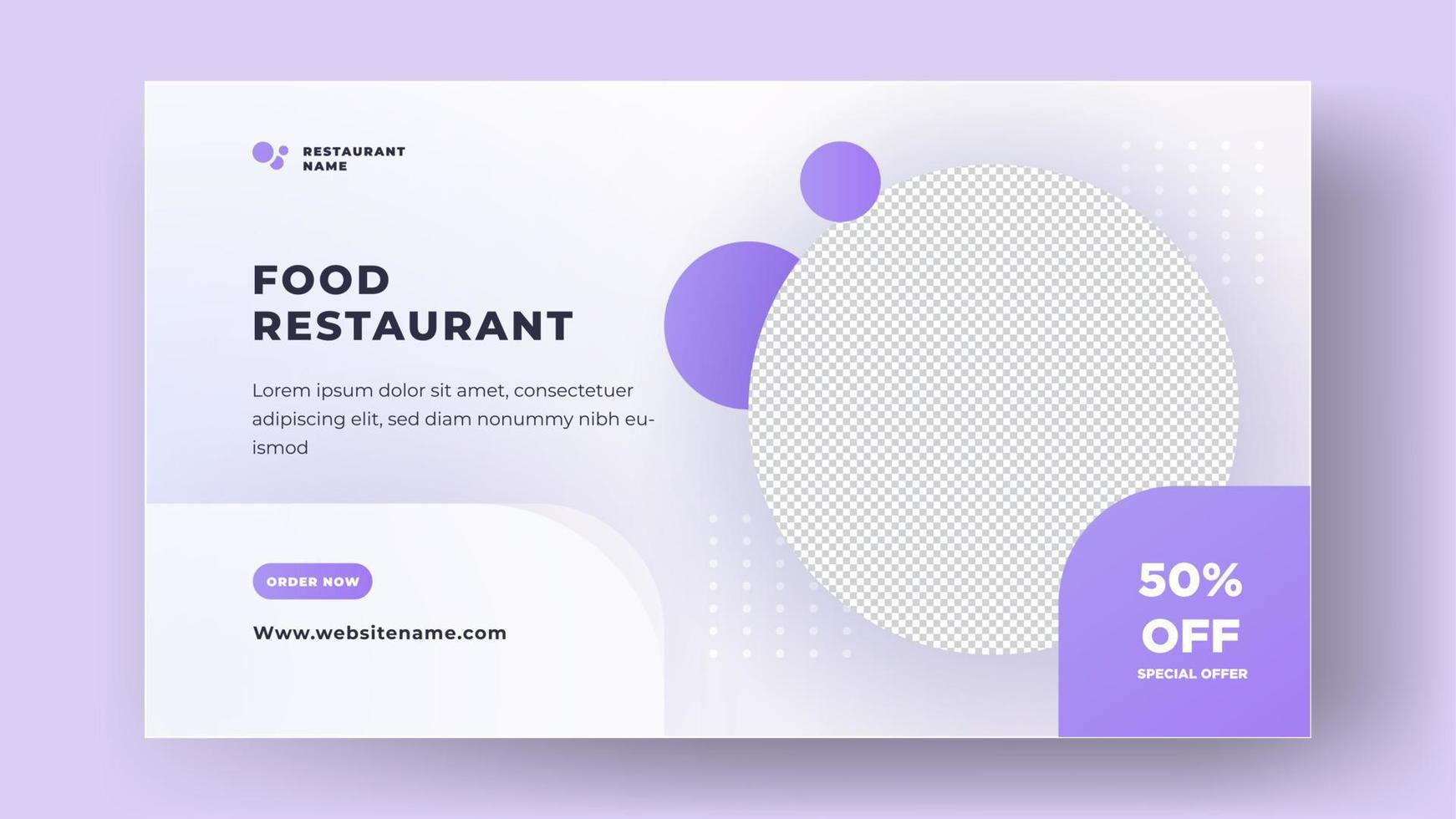Food landscape web template with modern design vector template Premium Vector