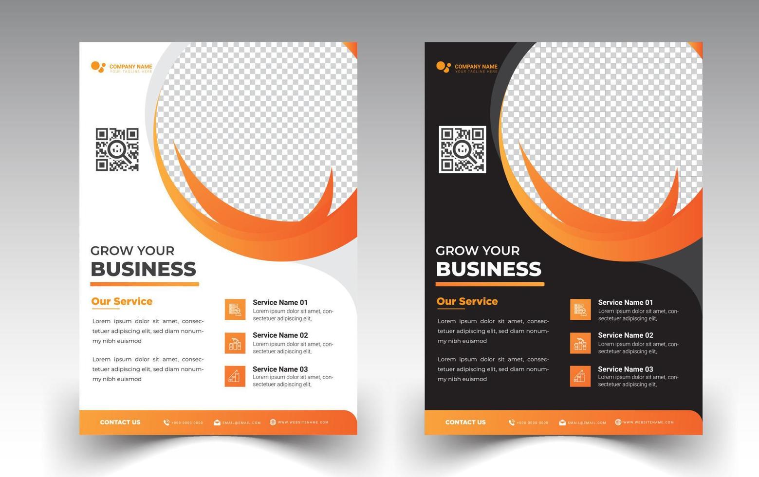 Modern flyer poster template business vector