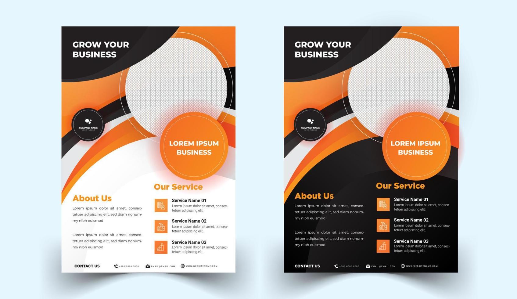 Modern flyer poster template business vector
