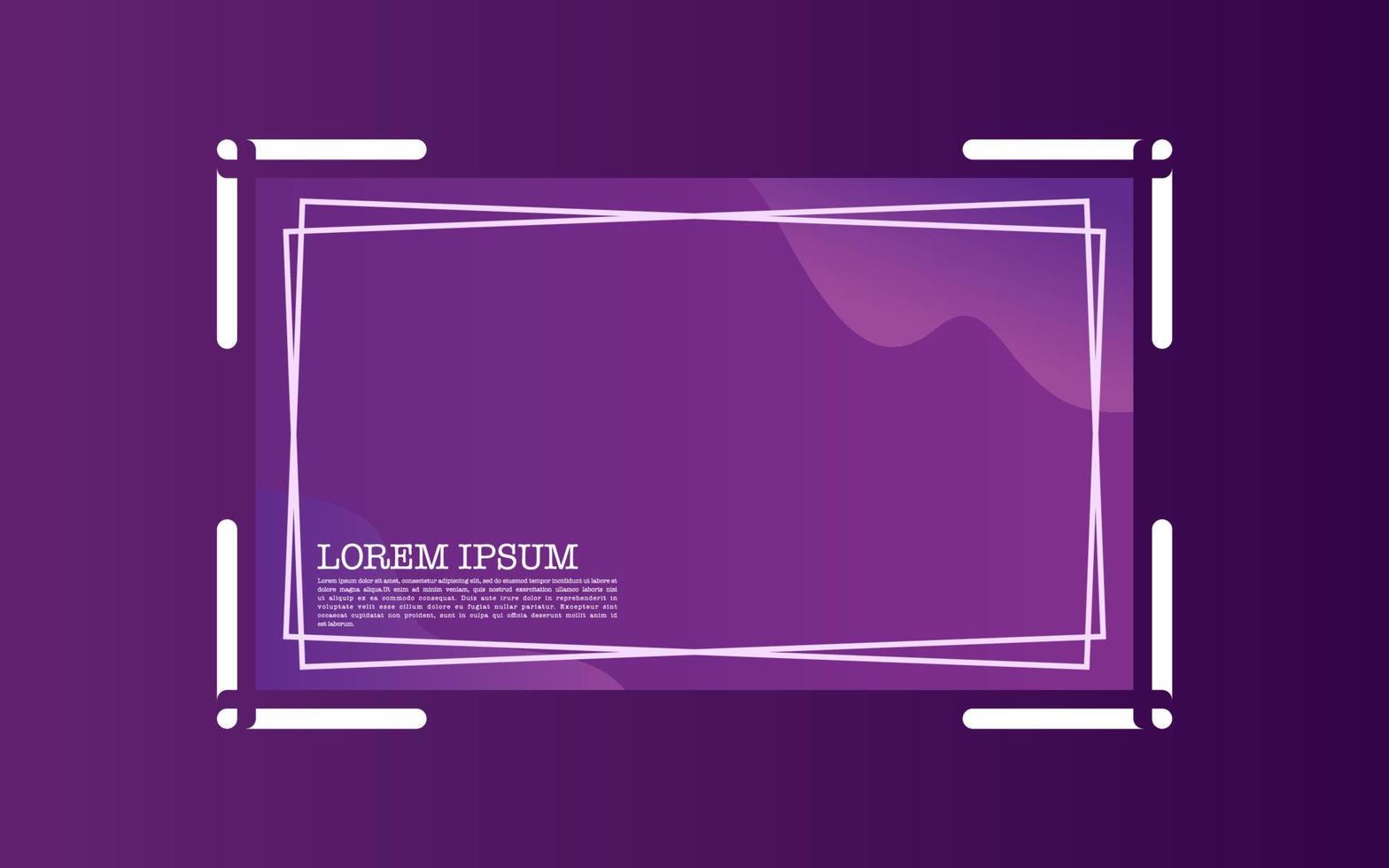 frame border vector with gradient purple liquid background