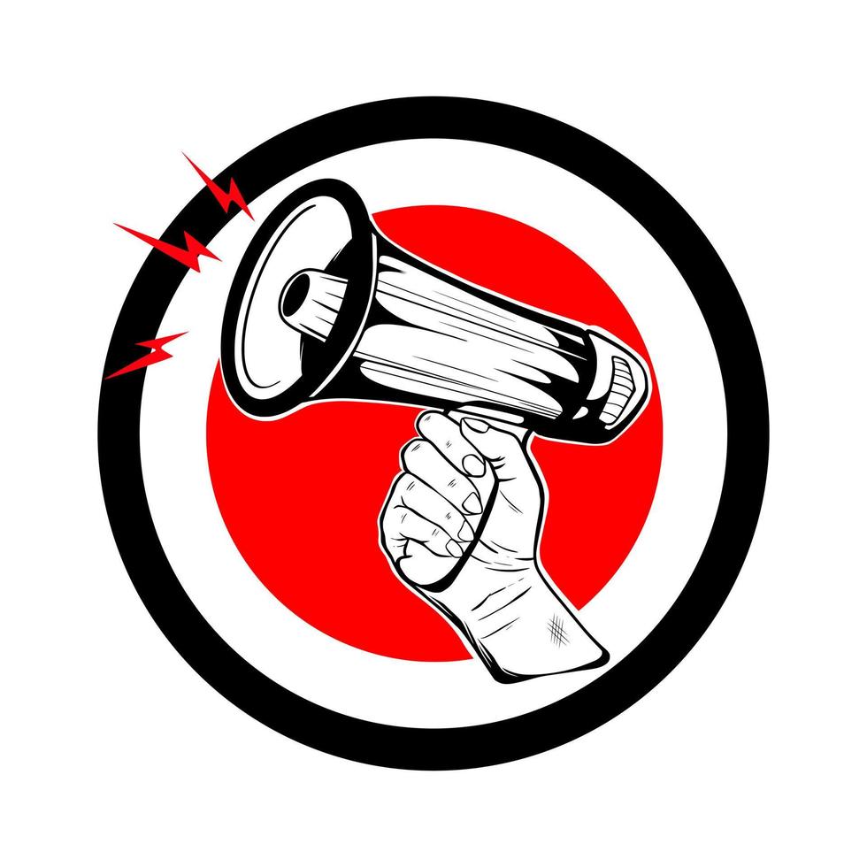 Megaphone illustrate vector clipart design digital drawing