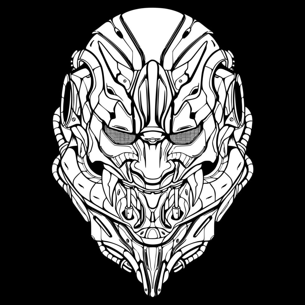 Skull illuatration samurai artwork vector design