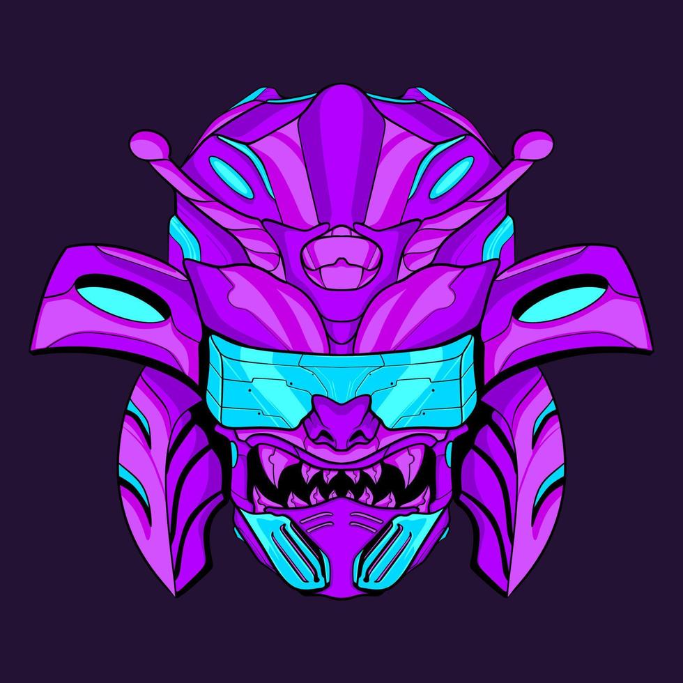 Skull illuatration samurai artwork vector design
