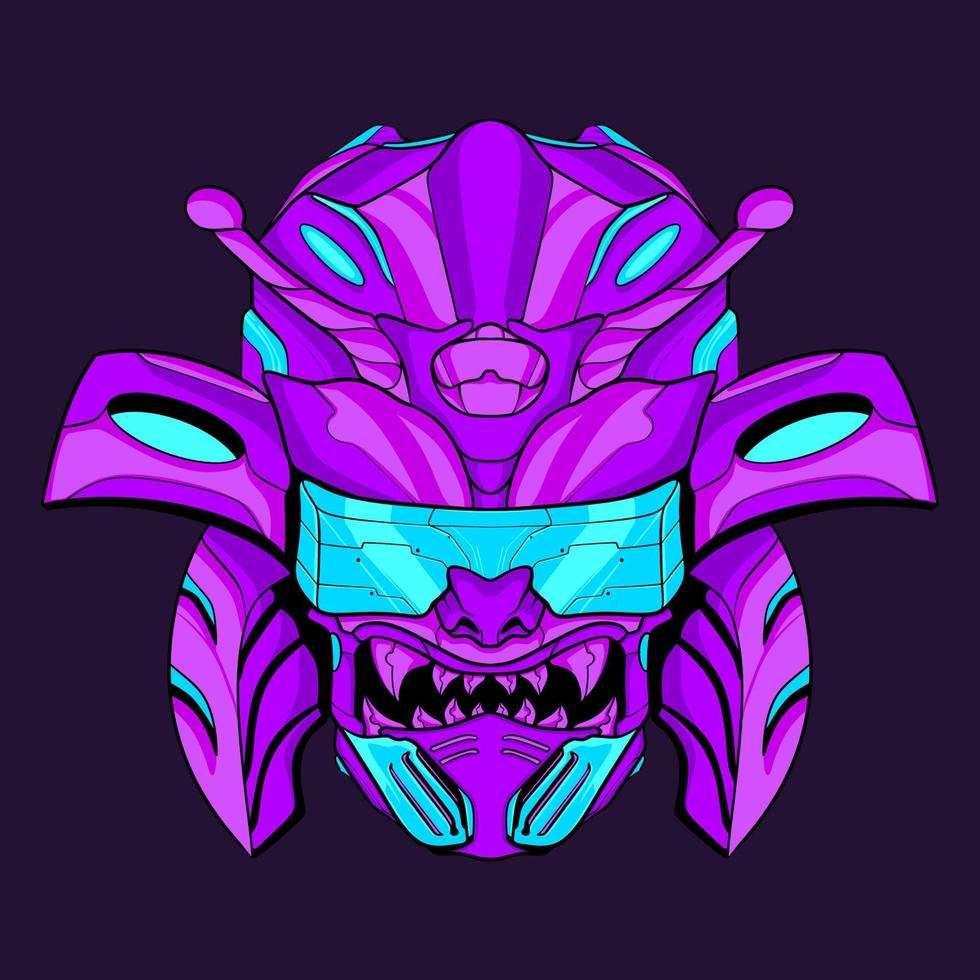 Skull illuatration samurai artwork vector design