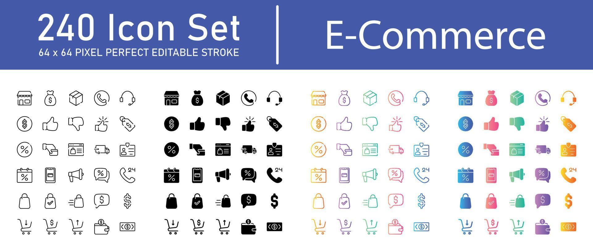 E-Commerce Icon Pack vector