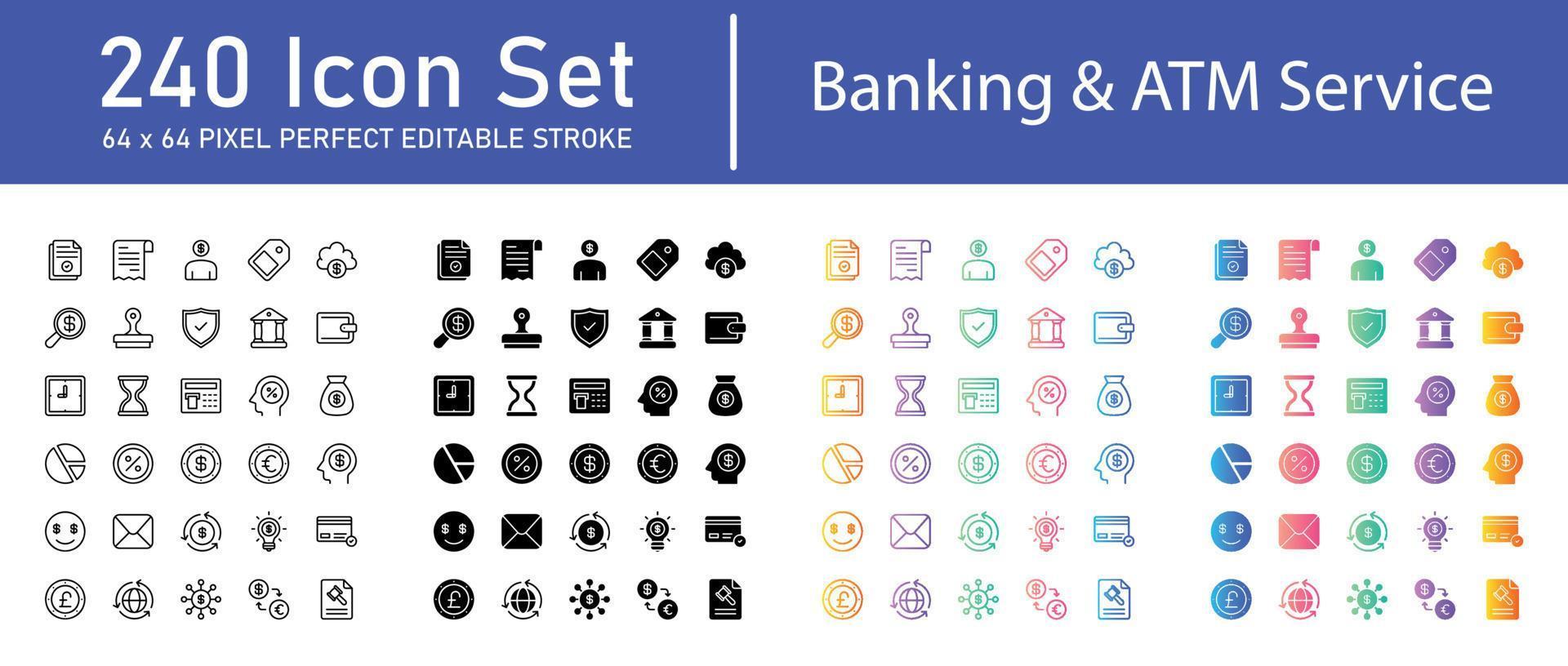 Banking and atm service vector