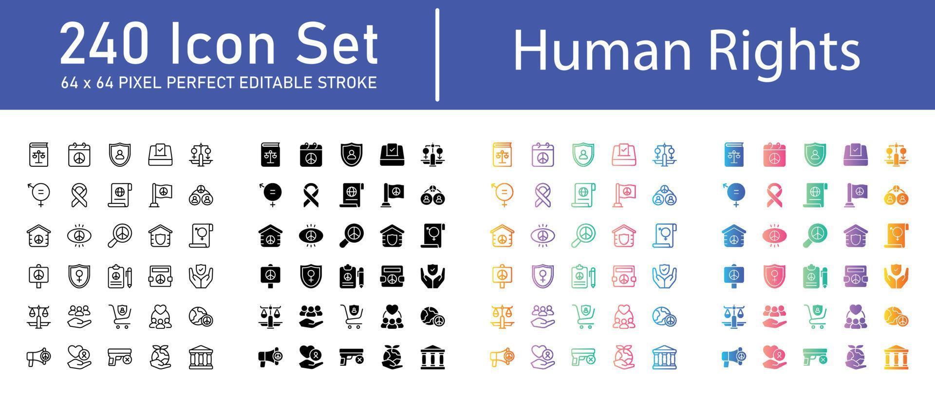 Human Rights Icon Pack vector