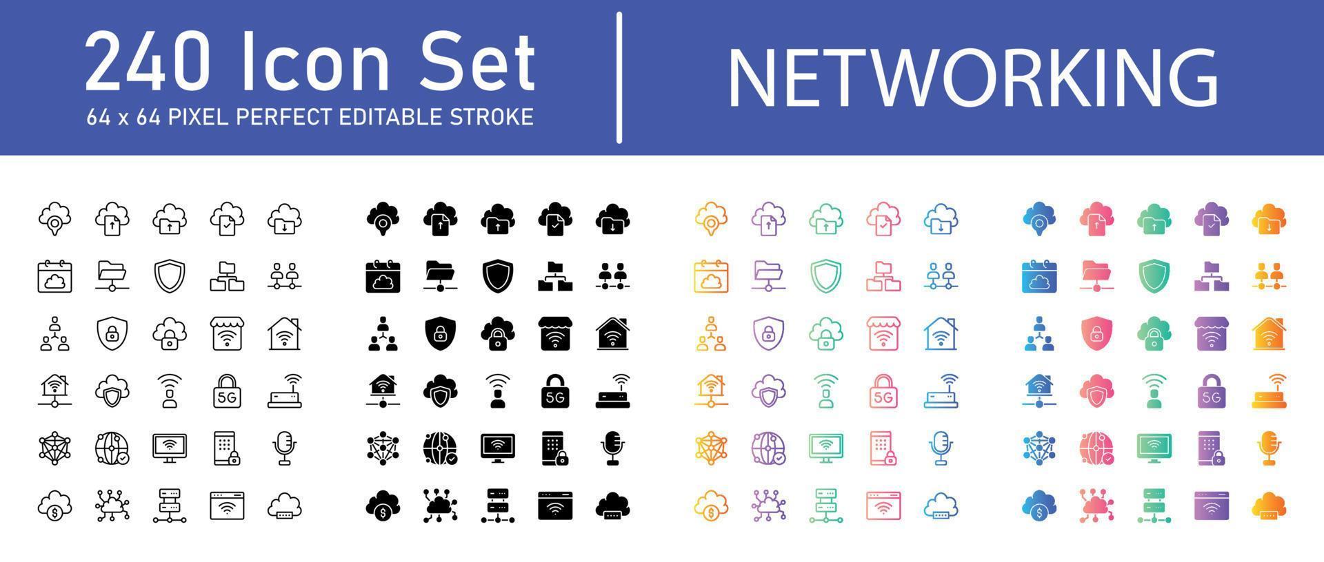Networking Icon Pack vector