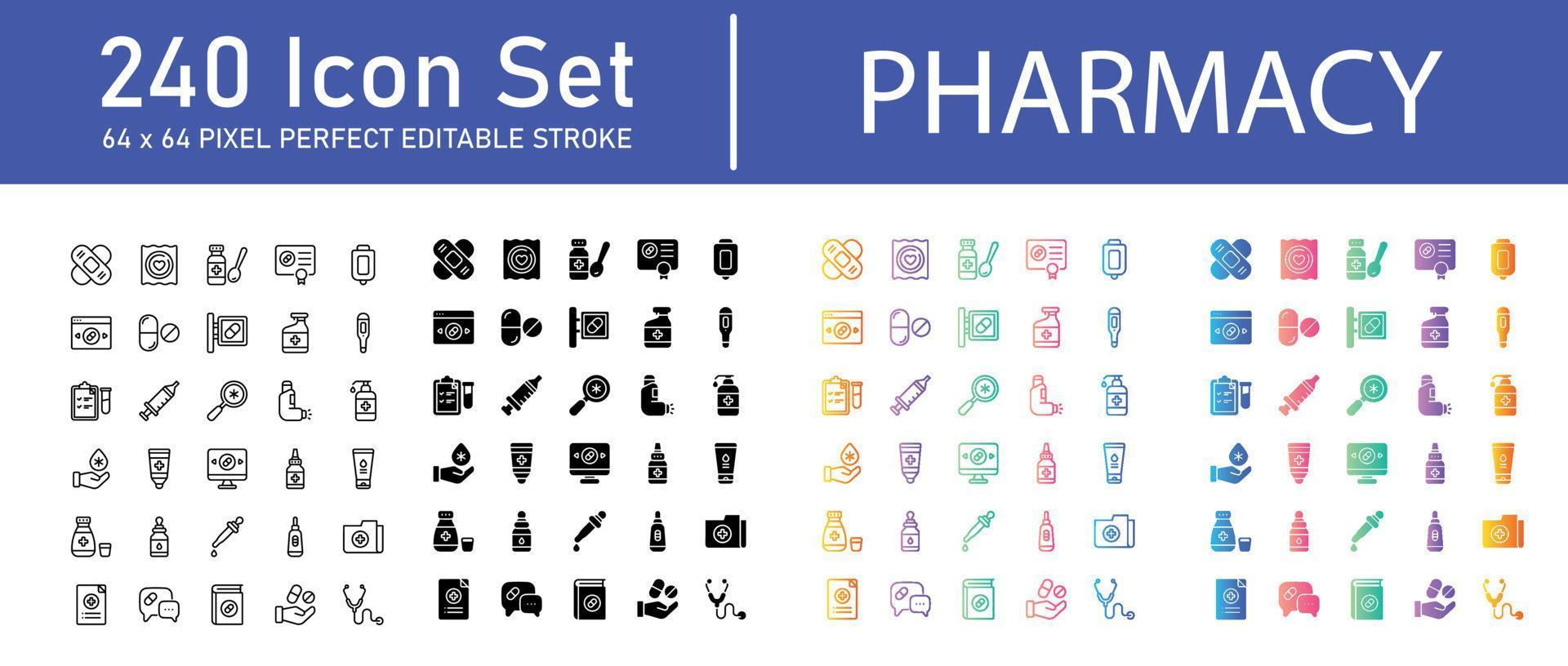 Pharmacy Icon Pack vector