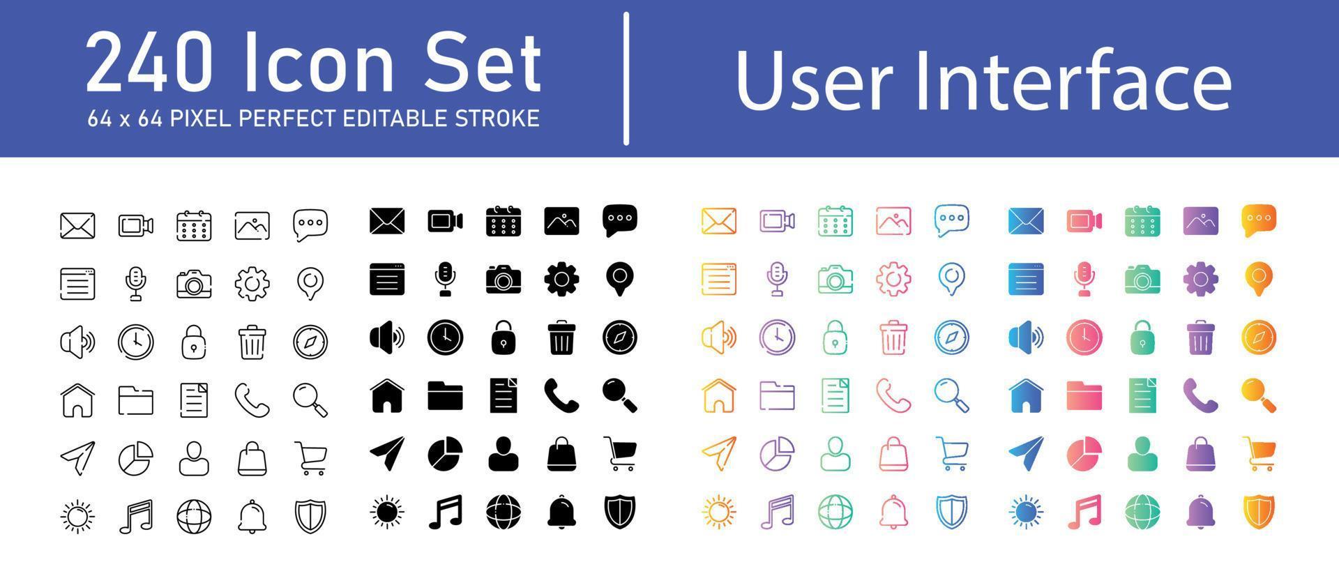 User Interface Icon Pack vector