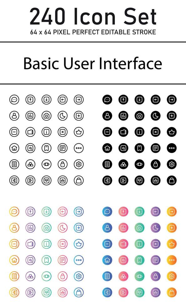 Basic User Interface vector